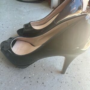 Elegant Black Peep-Toe Heels
